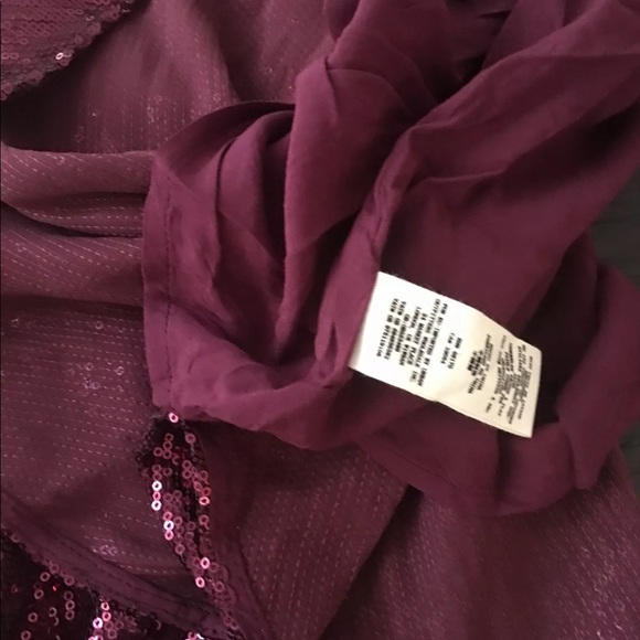 NWT FREE PEOPLE PLUM FILM NOIR SEQUIN MINI DRESS - Picture 5 of 6